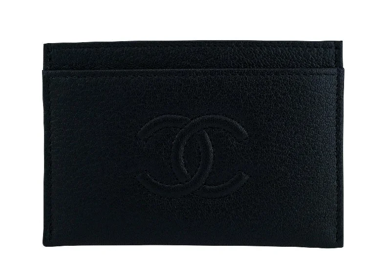 Chanel Designer Handbag with Unique DesignChanel Black Logo Slim Card Holder Case Wallet Bag