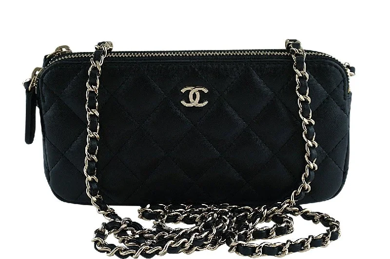 Chanel classicChanel Black Mini Camera Case Zip Wallet on Chain WOC Bag