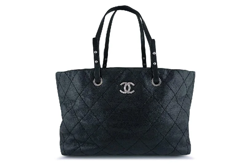 Chanel Vintage Inspired Handbag for Retro LoversChanel Black On the Road Large Quilted Classic Tote Bag