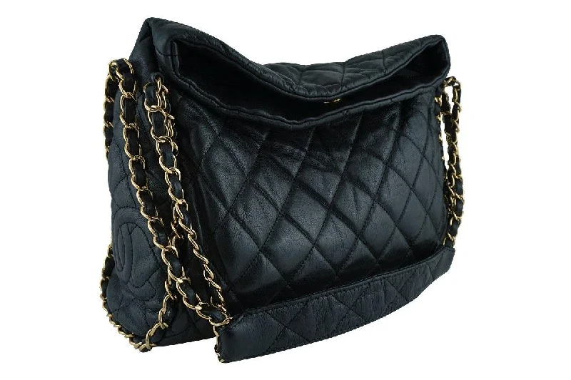 Chanel Handbag with Adjustable Strap for ComfortChanel Black Quilted Ultimate Soft Luxe Chain Around Bag GHW