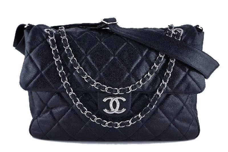 Chanel bags sale 2025Chanel Black Soft Caviar Bookbag XL Flap Tote Bag