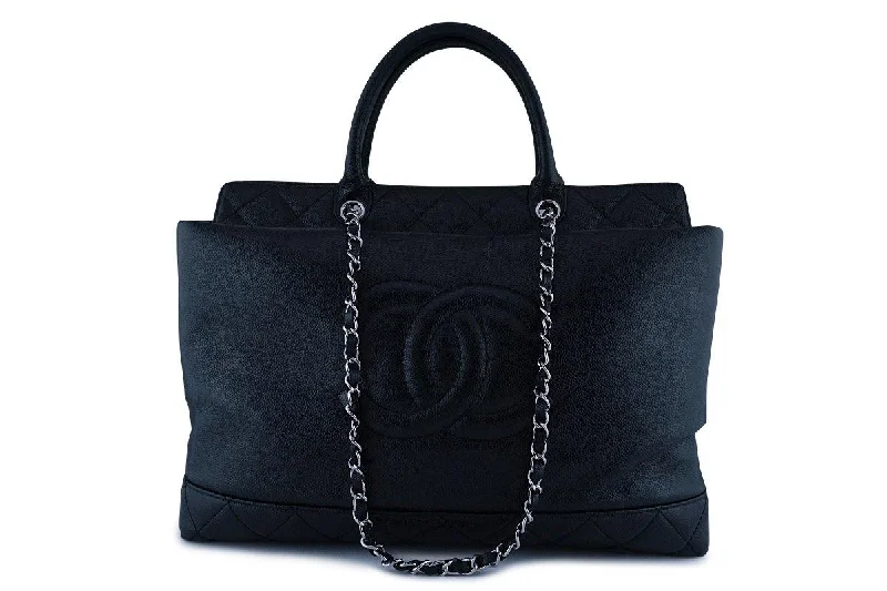 Chanel bags that pair perfectly with any outfitChanel Black XL Caviar Logo Cerf Executive 2-way Tote Bag