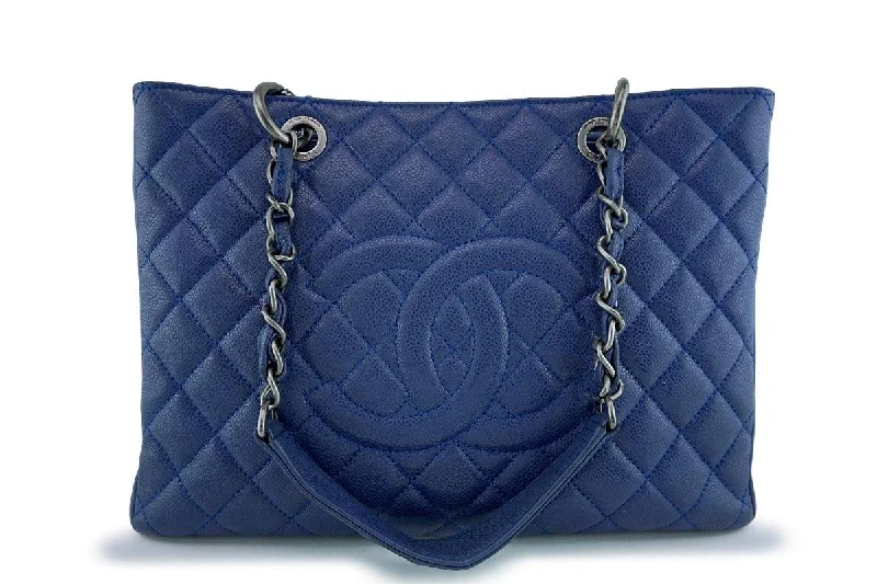 Chanel bags for women with a taste for high fashionChanel Blue Caviar Classic Grand Shopper Tote GST Shopping Bag