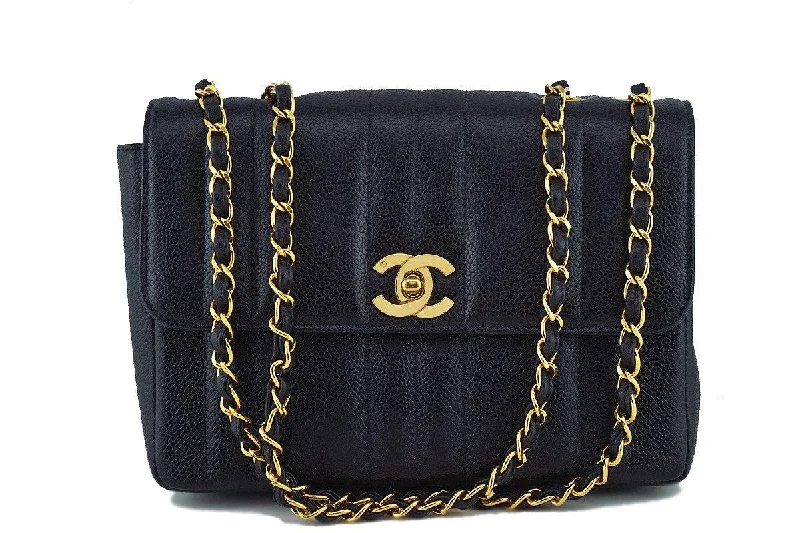 Chanel bags that pair perfectly with any outfitChanel Black Caviar Vintage Mademoiselle Classic Tall Flap Bag Bag