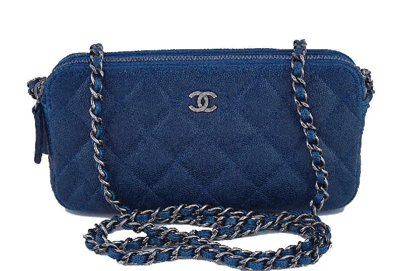 Chanel Classic Flap Bag for Evening PartyChanel Caviar Blue Mini Camera Case Wallet on Chain WOC Bag