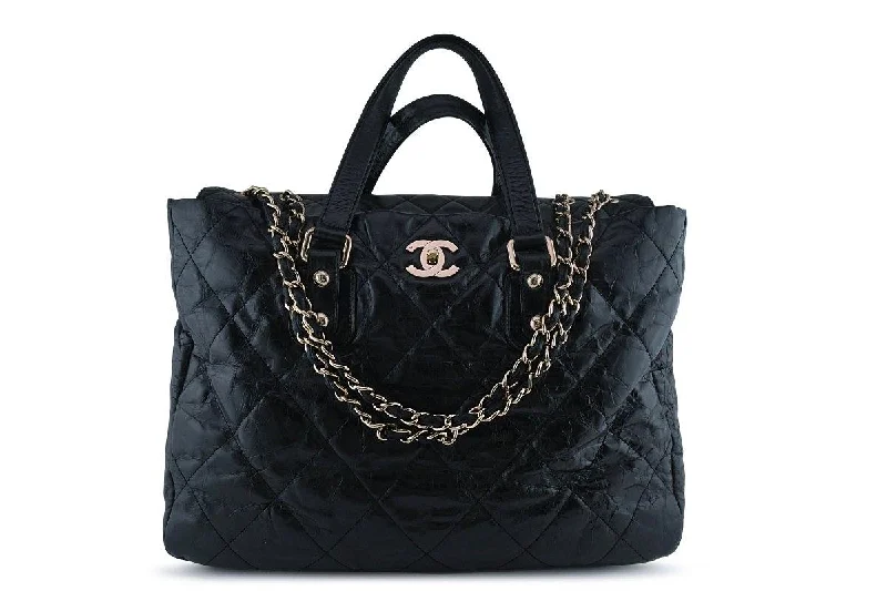 Chanel bags for women with a taste for high fashionChanel Large Black Classic Portobello Executive Tote Bag 18k Gold Plated