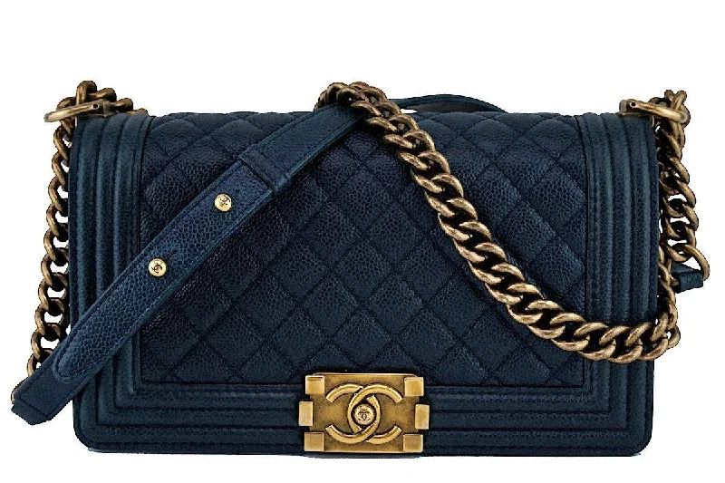 Chanel bags sale 2025Chanel Navy Blue Le Boy Classic Flap, Medium Caviar Bag