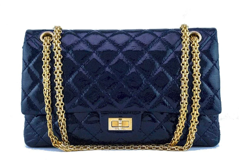 Chanel Chain Strap Handbag for Everyday UseChanel Navy Blue Patent 226 Reissue Classic 2.55 Double Flap Bag