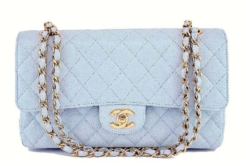 Chanel Limited Edition Handbag for CollectorsChanel Pale Blue Caviar Medium Classic 2.55 Double Flap Bag GHW