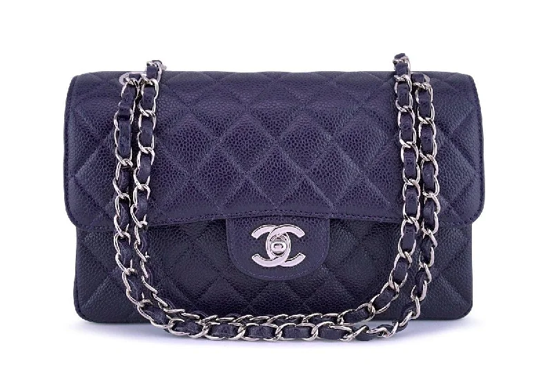 Chanel Limited Edition Handbag for CollectorsChanel Raisin Purple Caviar Small Classic 2.55 Double Flap Bag SHW