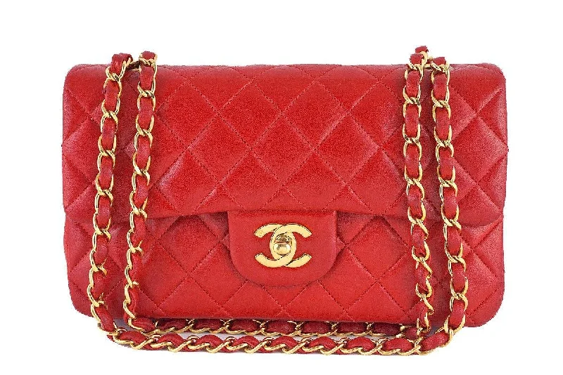 Chanel bags for women who love timeless fashionChanel Red Lambskin Medium-Small Classic 2.55 Double Flap Bag