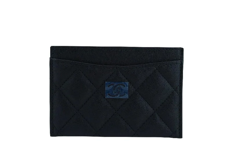 Chanel Limited Edition Handbag for CollectorsNew 17S Chanel So Black Slim Card Holder Case Wallet