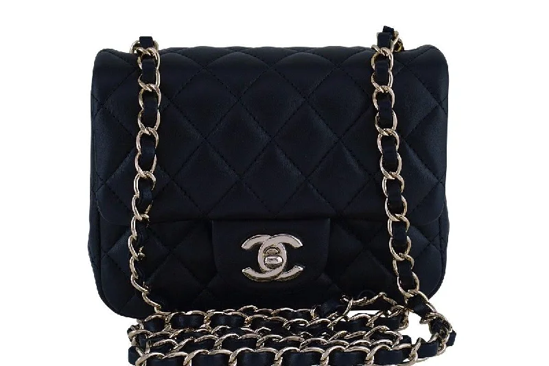 Chanel Quilted Leather Shoulder Bag for FashionistasNew Chanel Black Classic Quilted Square Mini 2.55 Flap Bag GHW