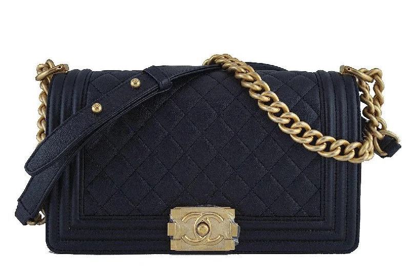 Chanel bags sale 2025NIB 17A Chanel Black Caviar Boy Classic Flap Medium Bag