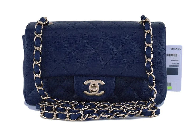 Chanel bags for those who value investment piecesNWT 17B Chanel Navy Blue Classic Quilted Mini 2.55 Flap Bag GHW