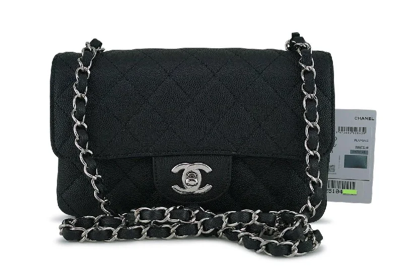 Chanel bags perfect for everyday elegNWT 18C Chanel Black Classic Quilted Rectangular Mini 2.55 Flap Bag SHW