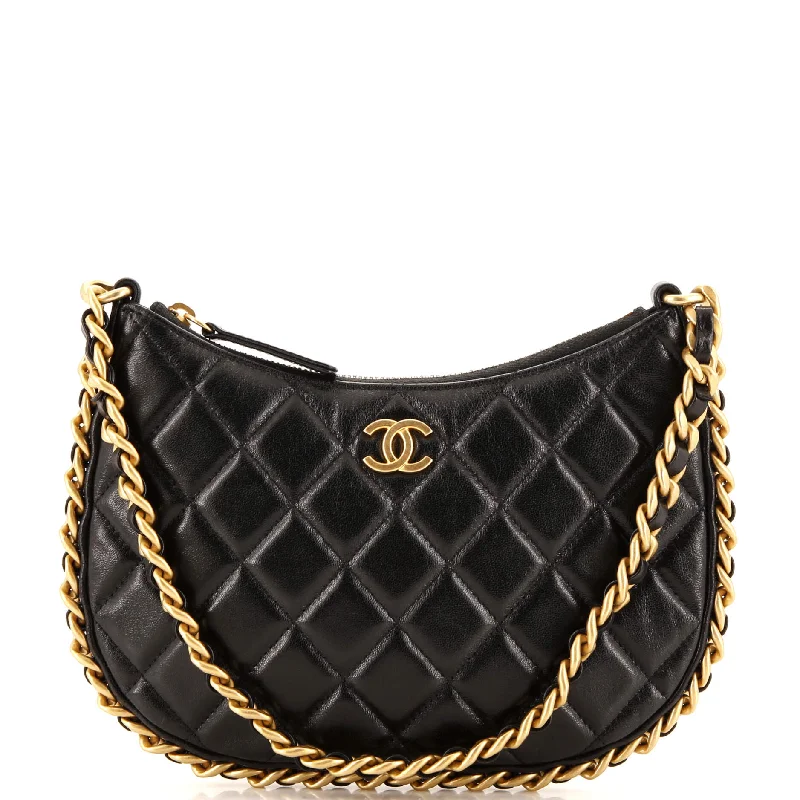 CC Chain Around Hobo Quilted Lambskin