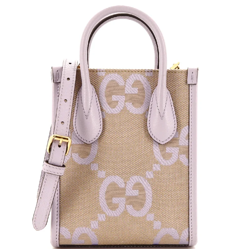 Vertical Tote Jumbo GG Canvas Mini