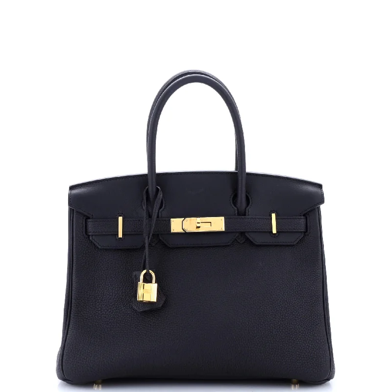 Hermes Birkin Bags in a Shiny Patent Leather Finish for a Glossy Look3-in-1 Birkin Bag Black Togo and Swift with Toile and Gold Hardware 30