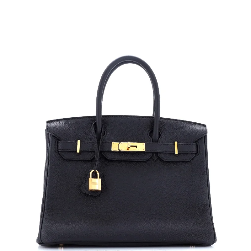 Hermes Birkin Bags in a Bright Canary Yellow for a Pop of ColorBirkin Handbag Noir Togo with Rose Gold Hardware 30