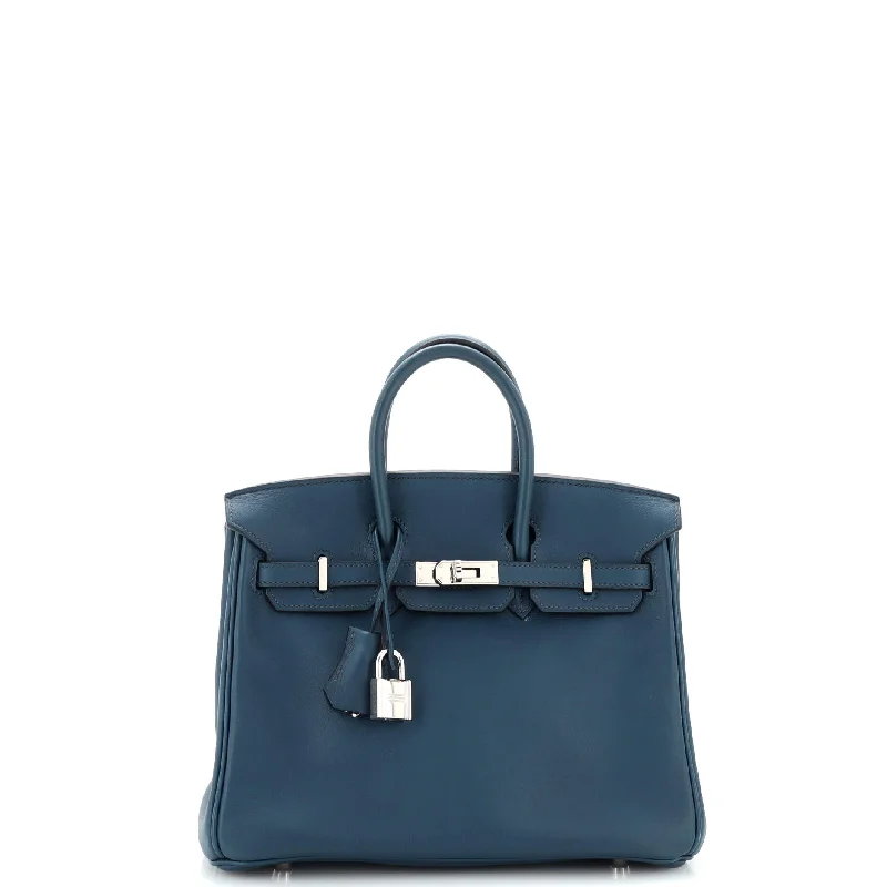 Hermes Birkin Bags with a Removable Coin Purse AttachmentBirkin Handbag Bleu De Malte Swift with Palladium Hardware 25