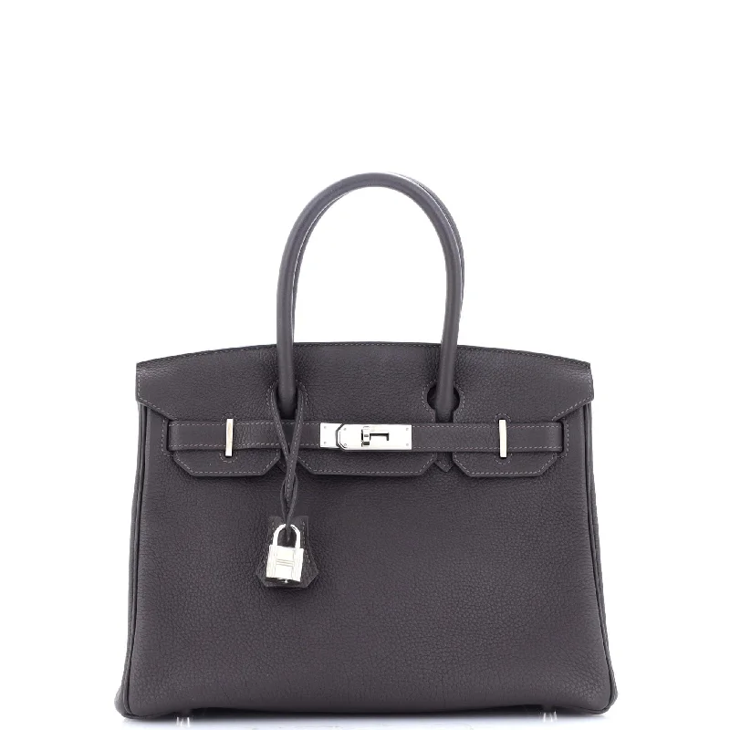 Hermes Birkin Bags with a Removable Coin Purse AttachmentBirkin Handbag Macassar Togo with Palladium Hardware 30