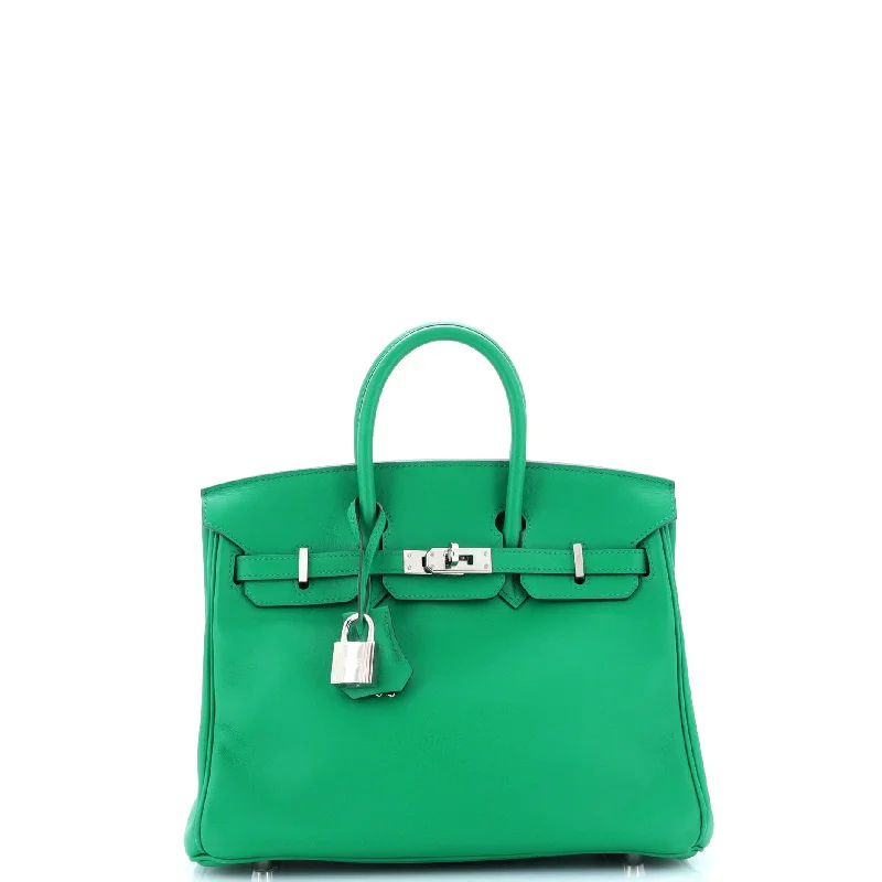 Hermes Birkin Bags in Exotic Python Leather for a Unique LookBirkin Handbag Vert Vertigo Swift with Palladium Hardware 25