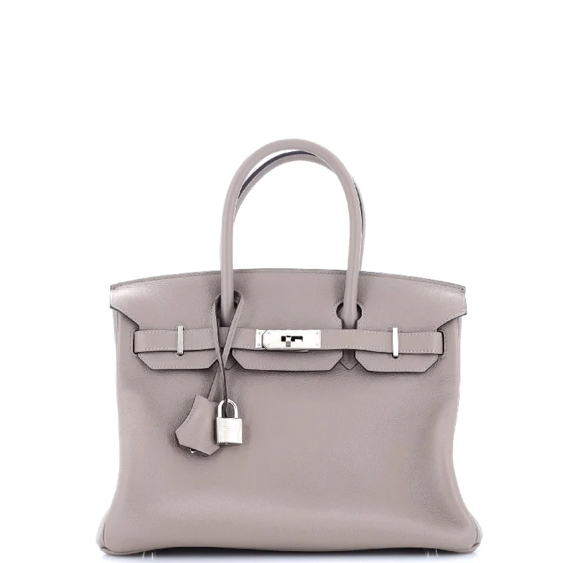 Hermes Birkin Bags in a Dark Chocolate Brown for a Warm and Inviting AestheticBirkin Handbag Grey Novillo with Palladium Hardware 30