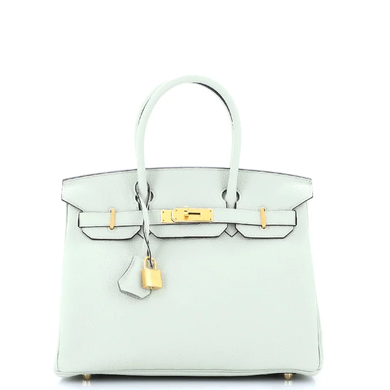 Hermes Birkin Bags with a Contrast - Stitched Handle for Added StyleBirkin Handbag Grey Togo with Gold Hardware 30