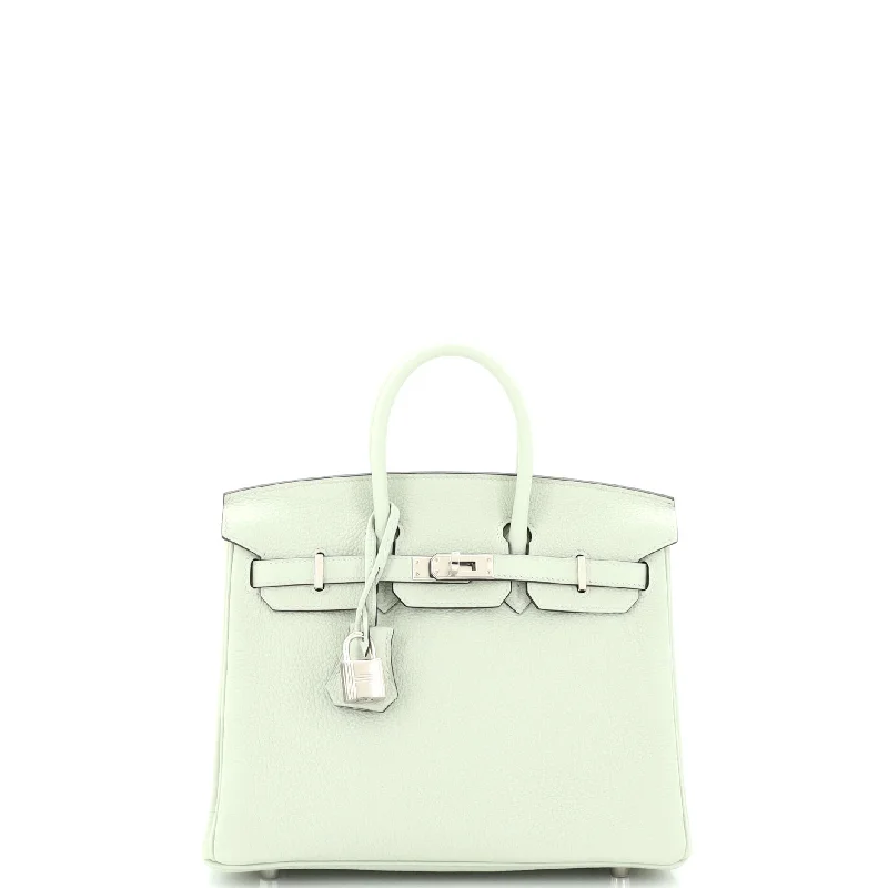 Hermes Birkin Bags with a Hand - Burnished Edge FinishBirkin Handbag Grey Togo with Palladium Hardware 25