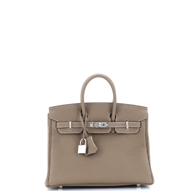 Hermes Birkin Bags with a Removable Interior OrganizerBirkin Handbag Grey Togo with Palladium Hardware 25