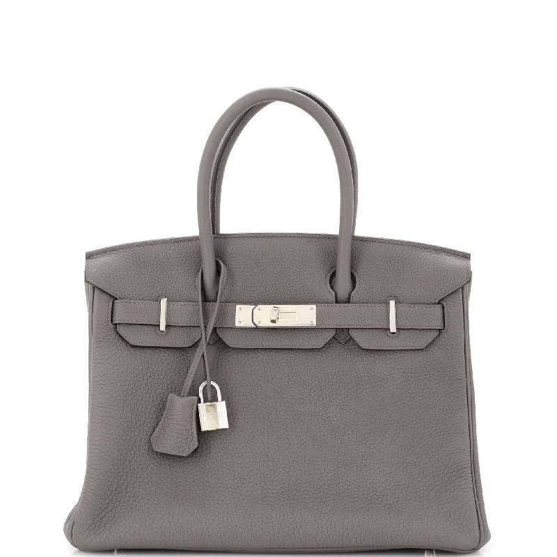 Hermes Birkin Bags Sized 30cm for a Compact Yet Spacious OptionBirkin Handbag Grey Togo with Palladium Hardware 30