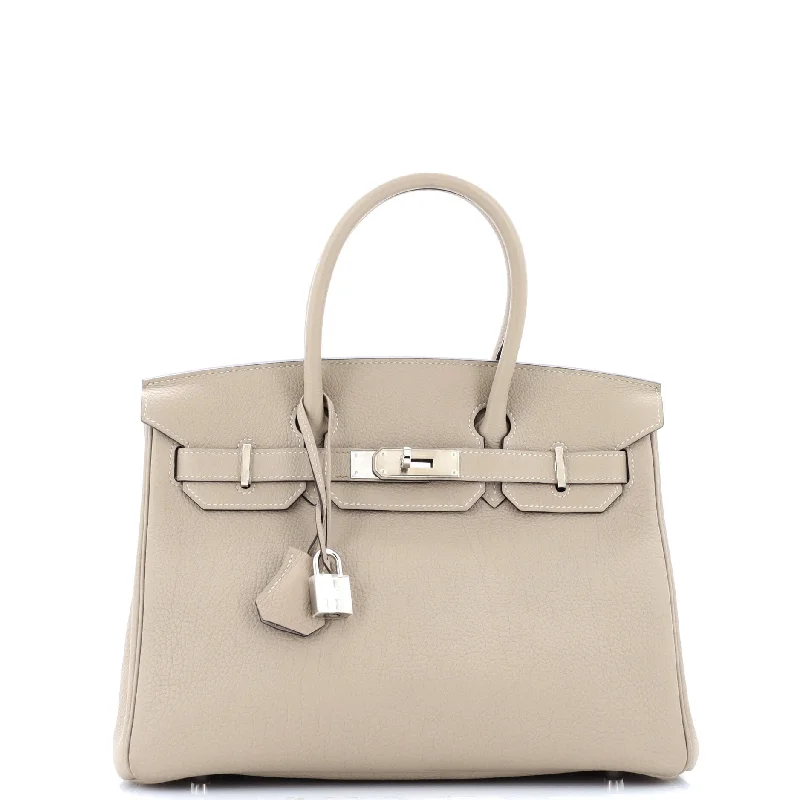 Hermes Birkin Bags with a Hidden Magnetic Closure for Discreet SecurityBirkin Handbag Grey Togo with Palladium Hardware 30