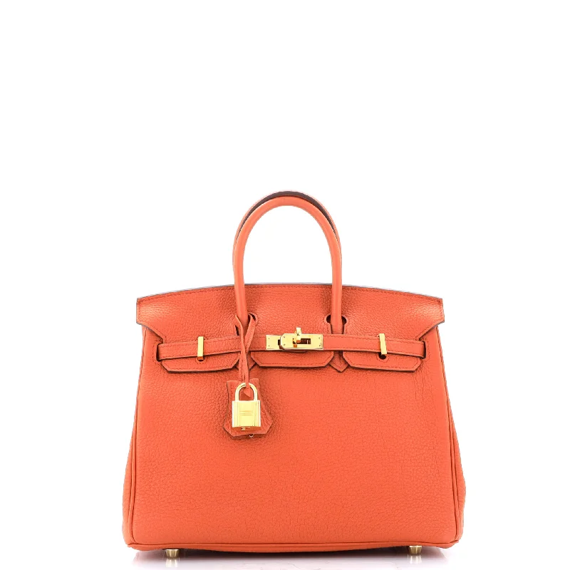 Hermes Birkin Bags with a Hand - Painted Monogram DesignBirkin Handbag Terre Battue Togo with Gold Hardware 25