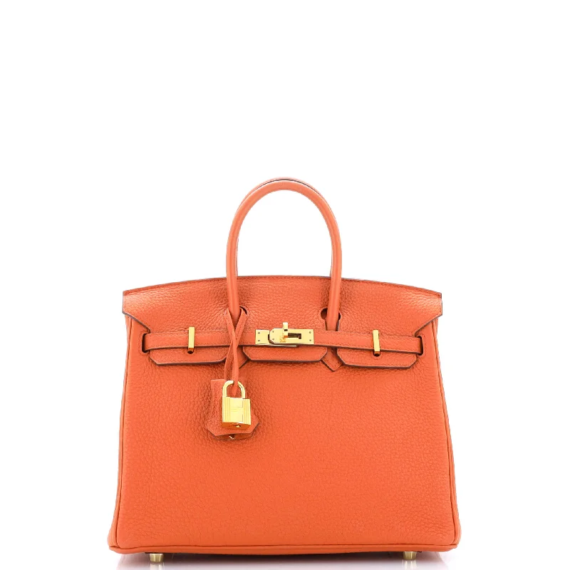 Hermes Birkin Bags with a Detachable Mirror Pocket InsideBirkin Handbag Terre Battue Togo with Gold Hardware 25