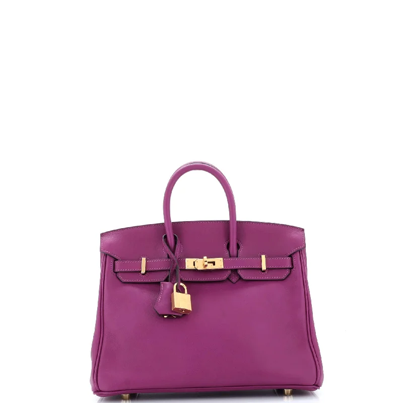 Hermes Birkin Bags with a Snap - Fastened Front Pocket for Easy AccessBirkin Handbag Anemone Swift with Gold Hardware 25