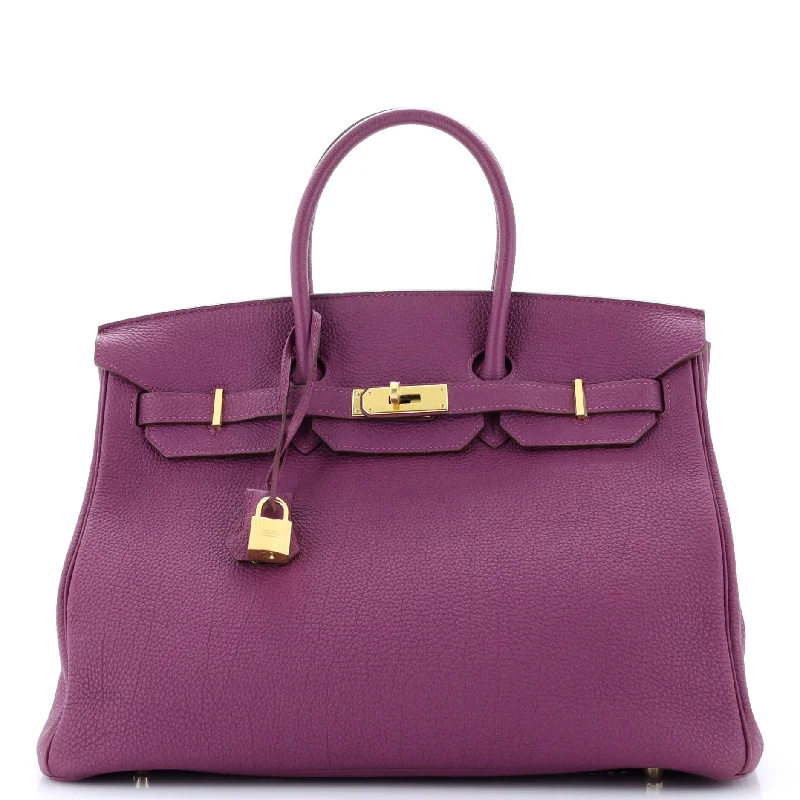 Hermes Birkin Bags in a Rare Lilac Shade for a Stand - Out LookBirkin Handbag Anemone Togo with Gold Hardware 35