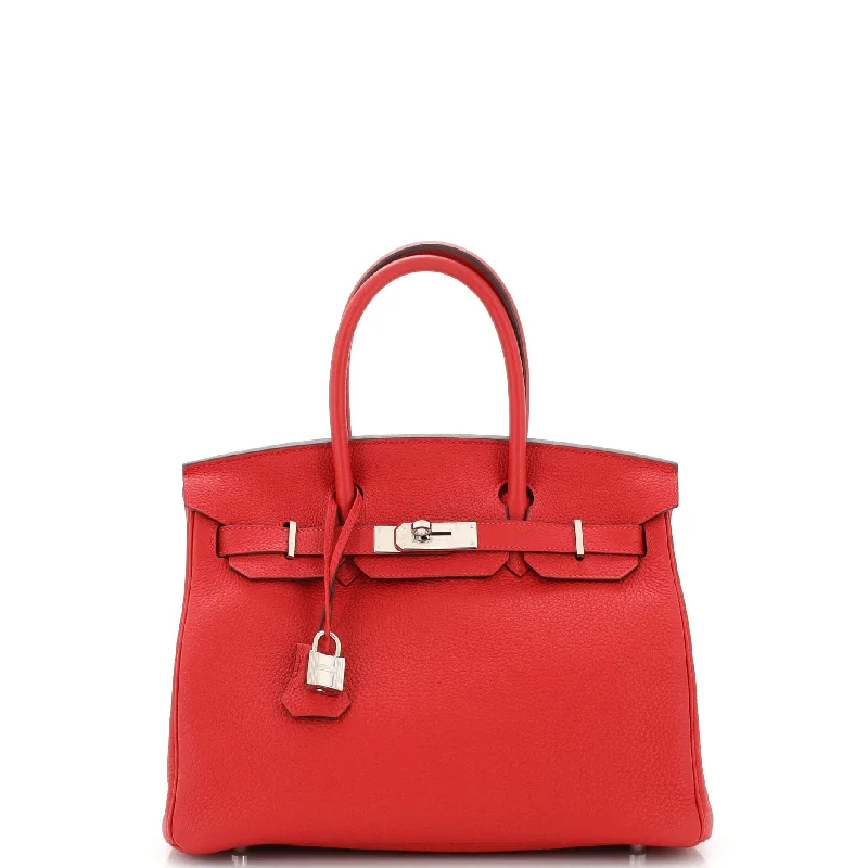 Hermes Birkin Bags in a Light Beige for a Soft and Sophisticated AestheticBirkin Handbag Rouge Vif Togo with Palladium Hardware 30