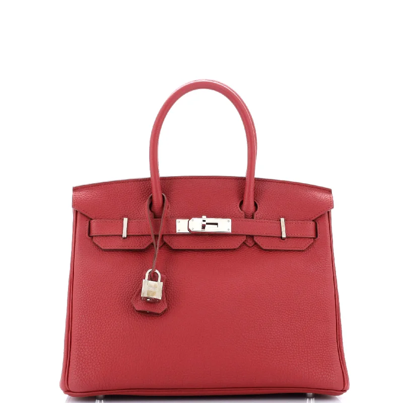 Hermes Birkin Bags with a Reinforced Bottom Panel for LongevityBirkin Handbag Rubis Togo with Palladium Hardware 30