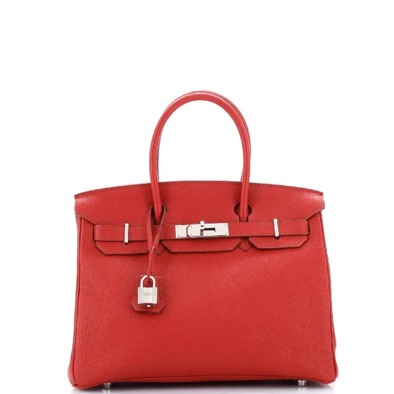 Hermes Birkin Bags in a Bold Fuchsia Pink for a Fashion - Forward StatementBirkin Handbag Rouge Garance Vache Trekking with Palladium Hardware 30