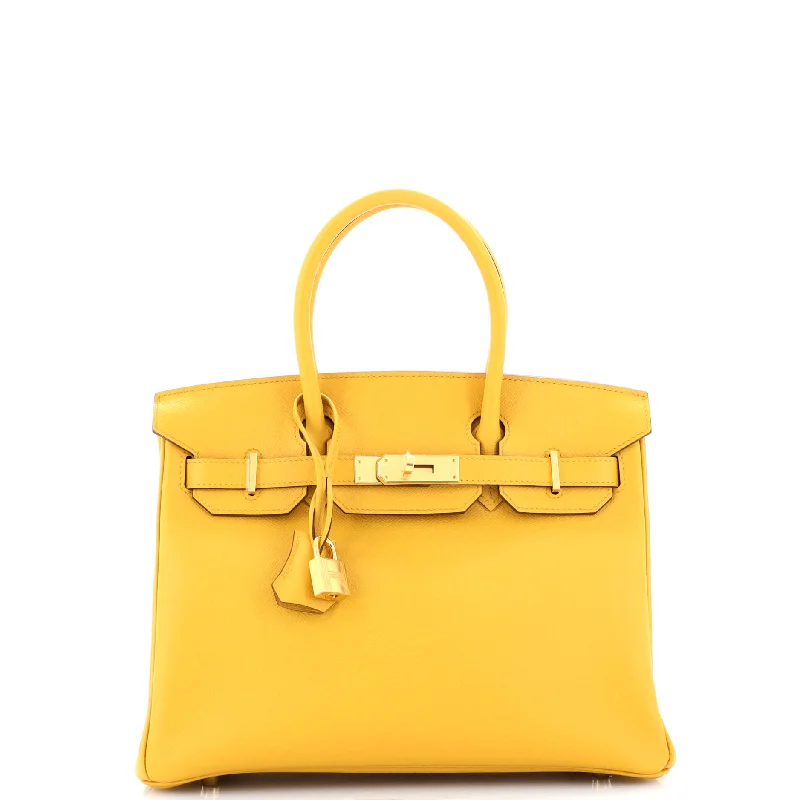 Hermes Birkin Bags with a Removable Coin Purse AttachmentBirkin Handbag Jaune Ambre Epsom with Gold Hardware 30