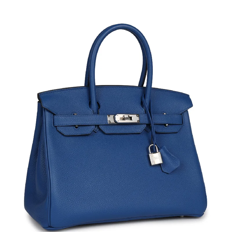 Hermes Birkin Bags in a Bright Canary Yellow for a Pop of ColorHermes Birkin 30 Bleu France Togo Palladium Hardware