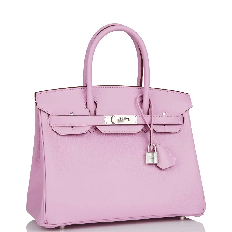 Hermes Birkin Bags with a Detachable Mobile Phone HolderHermes Birkin 30 Mauve Sylvestre Epsom Palladium Hardware