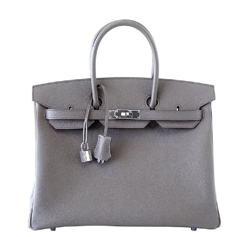 Hermes Birkin Bags with a Two - Tone Leather Design for Visual InterestHermès Special Order Birkin 35 Bag Etain