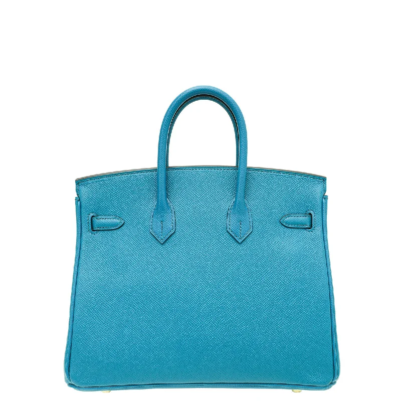 Hermes Birkin Bags with Hand - Stitched Detailing for Artisanal AppealHermes Bleu Izmir Birkin 25 Bag