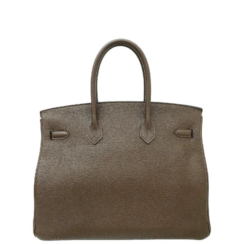 Hermes Birkin Bags with a Contrast - Stitched Handle for Added StyleHermes Cacao Retourne Birkin 35 Bag