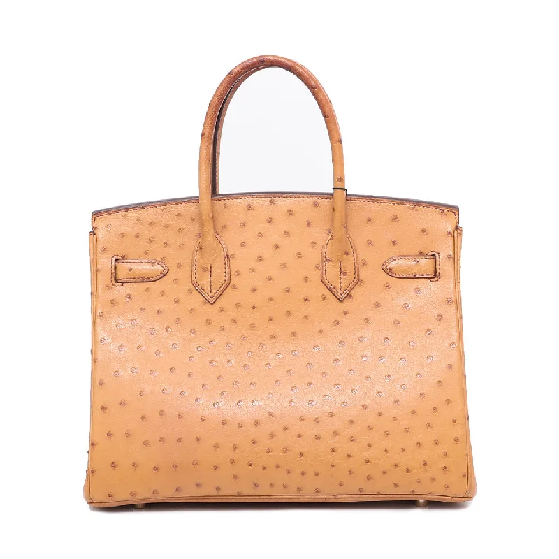 Hermes Birkin Bags with a Chain - Embellished Handle for a Modern TwistHermes Gold Ostrich Birkin 30