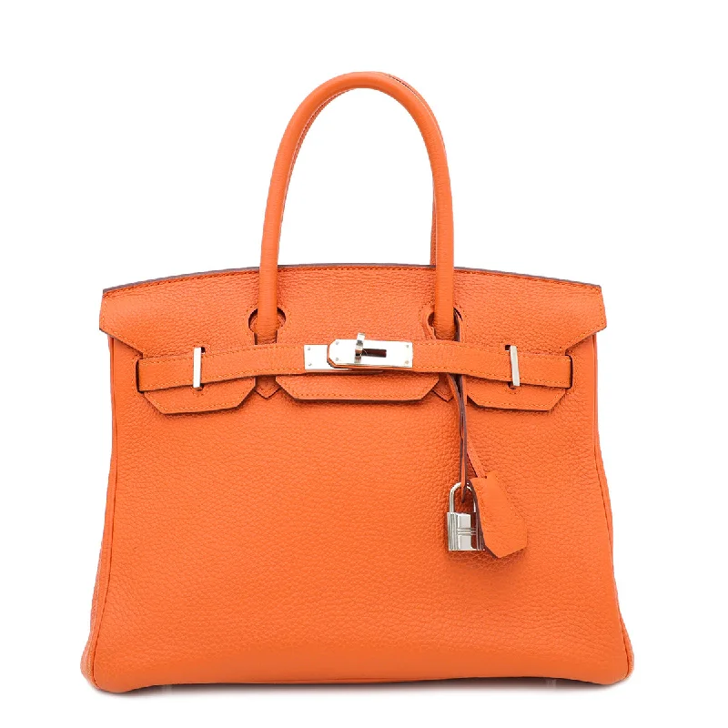 Hermes Birkin Bags in a Deep Burgundy for a Rich and Sumptuous AppearanceHermes Orange Clemence Birkin 30 Bag