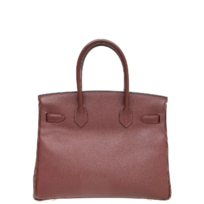 Hermes Birkin Bags with a Rope - Style Leather Handle for a Nautical Inspired LookHermes Rouge H Birkin 30 Bag