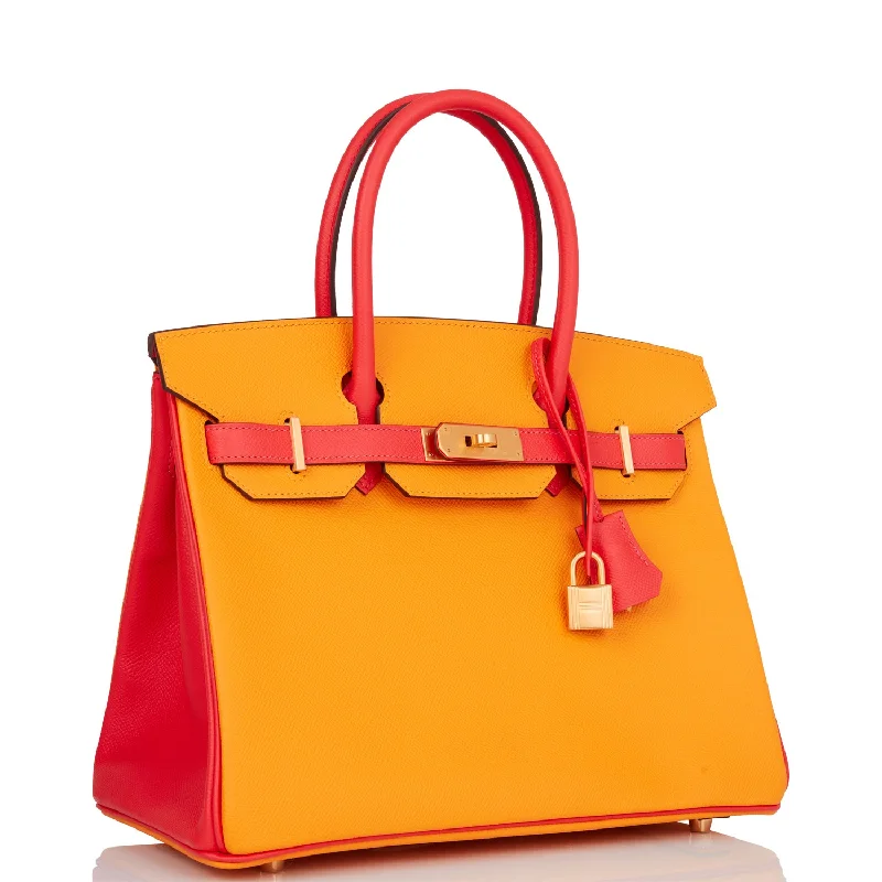 Hermes Birkin Bags with a Removable Interior OrganizerHermes Special Order (HSS) Birkin 30 Jaune D'Or and Rose Jaipur Epsom Brushed Gold Hardware